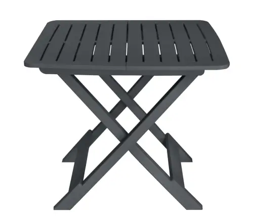 3-Daļīgs Bistro Mēbeļu Komplekts, Saliekams, Plastmasa, Pelēks Vidaxl