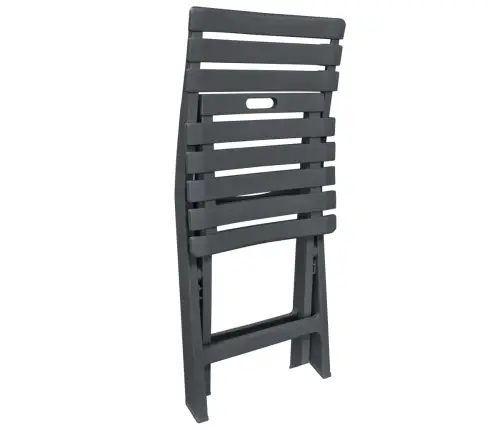 3-Daļīgs Bistro Mēbeļu Komplekts, Saliekams, Plastmasa, Pelēks Vidaxl