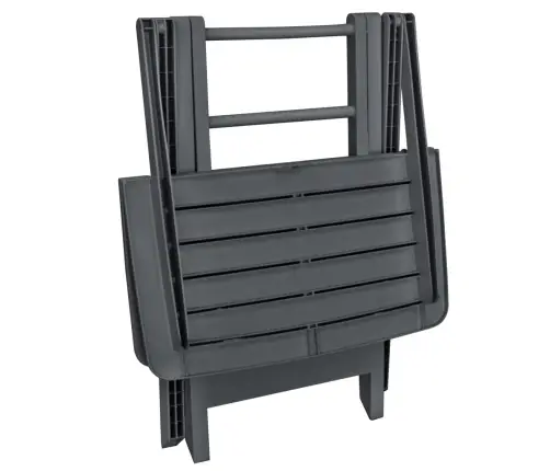 3-Daļīgs Bistro Mēbeļu Komplekts, Saliekams, Plastmasa, Pelēks Vidaxl