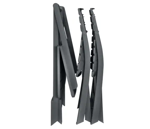 3-Daļīgs Bistro Mēbeļu Komplekts, Saliekams, Plastmasa, Pelēks Vidaxl