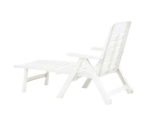 Salokāms Sauļošanās Zvilnis, Balta Plastmasa Vidaxl Salokāms Sauļošanās Zvilnis, Balta Plastmasa Vidaxl