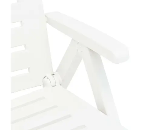 Salokāms Sauļošanās Zvilnis, Balta Plastmasa Vidaxl Salokāms Sauļošanās Zvilnis, Balta Plastmasa Vidaxl
