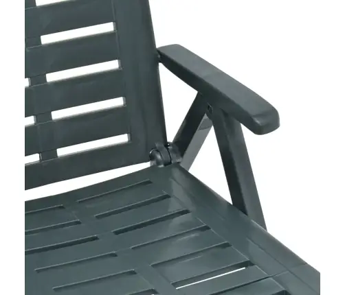 Kokkupandav Päevitustool, Plastist, Roheline