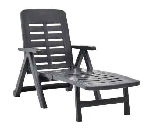 Salokāms Sauļošanās Zvilnis, Antracītpelēka Plastmasa Vidaxl