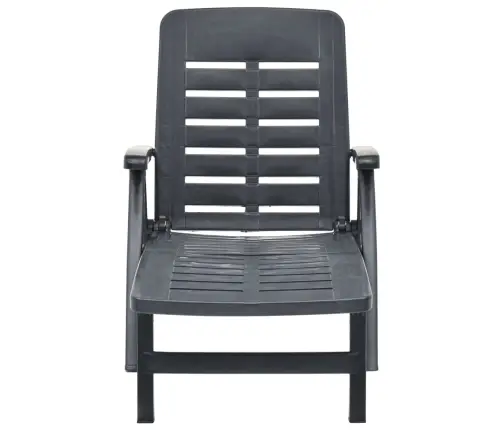 Salokāms Sauļošanās Zvilnis, Antracītpelēka Plastmasa Vidaxl