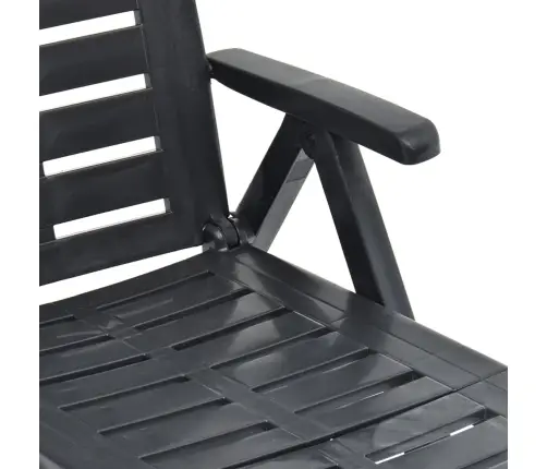 Salokāms Sauļošanās Zvilnis, Antracītpelēka Plastmasa Vidaxl