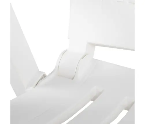 Atgāžami Dārza Krēsli, 2 Gab., Balta Plastmasa Vidaxl