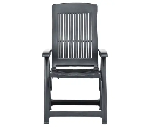 Atgāžami Dārza Krēsli, 2 Gab., Antracītpelēka Plastmasa Vidaxl