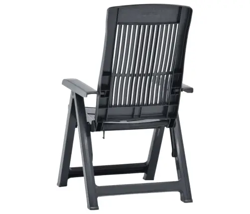 Atgāžami Dārza Krēsli, 2 Gab., Antracītpelēka Plastmasa Vidaxl