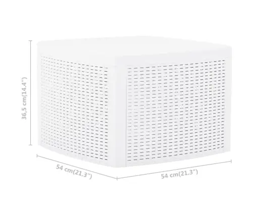 Šoninis Staliukas, Baltos Spalvos, 54X54X36,5cm Plastikas