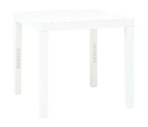 Dārza Galds, 78X78X72 Cm, Balta Plastmasa Vidaxl
