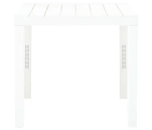 Dārza Galds, 78X78X72 Cm, Balta Plastmasa Vidaxl