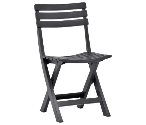 Saliekami Dārza Krēsli, 2 Gab., Antracītpelēka Plastmasa Vidaxl