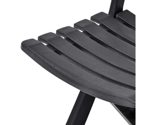 Saliekami Dārza Krēsli, 2 Gab., Antracītpelēka Plastmasa Vidaxl