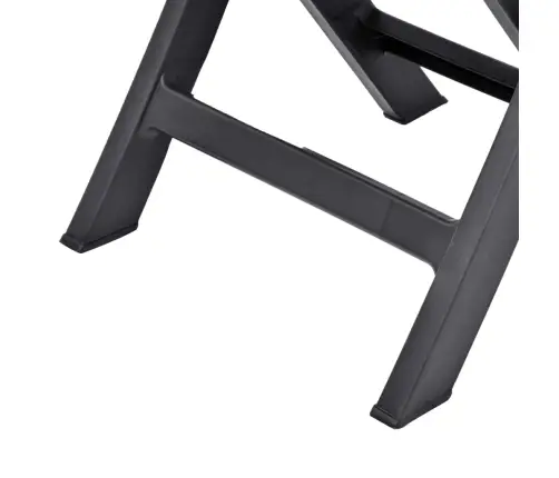 Saliekami Dārza Krēsli, 2 Gab., Antracītpelēka Plastmasa Vidaxl