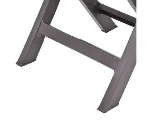 Saliekami Dārza Krēsli, 2 Gab., Pelēkbrūna Plastmasa Vidaxl