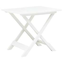Saliekams Dārza Galds, Balts, 79X72X70 Cm, Plastmasa  Vidaxl