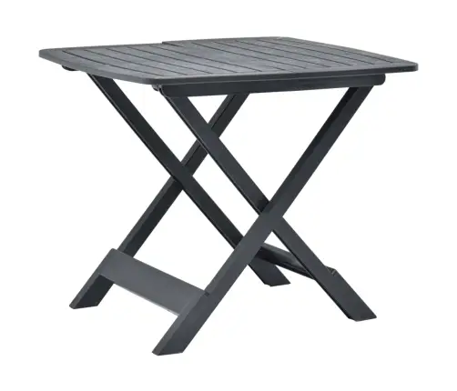 Saliekams Dārza Galds, Antracītpelēks, 79X72X70 Cm, Plastmasa Vidaxl Saliekams Dārza Galds, Antracītpelēks, 79X72X70 Cm, Plastmasa Vidaxl