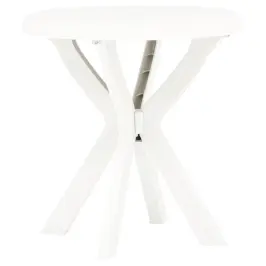 Bistro Galds, Balts, Ø70 Cm, Plastmasa Vidaxl