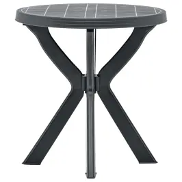 Bistro Galds, Antracītpelēks, Ø70 Cm, Plastmasa Vidaxl