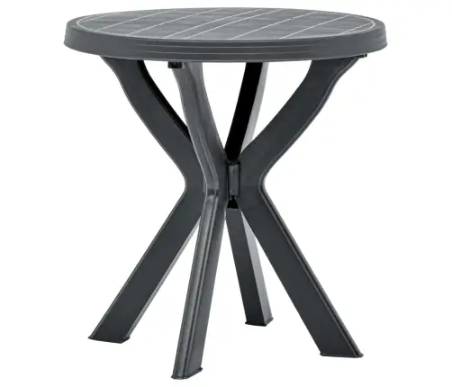 Bistro Galds, Antracītpelēks, Ø70 Cm, Plastmasa Vidaxl Bistro Galds, Antracītpelēks, Ø70 Cm, Plastmasa Vidaxl