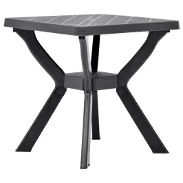 Bistro Galds, Antracītpelēks, 70X70X72 Cm, Plastmasa Vidaxl