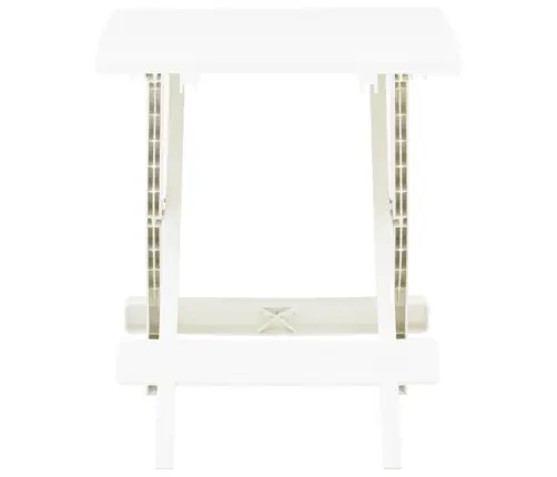 Sulankstomas Sodo Stalas, Baltos Spalvos, 45X43X50cm Plastikas