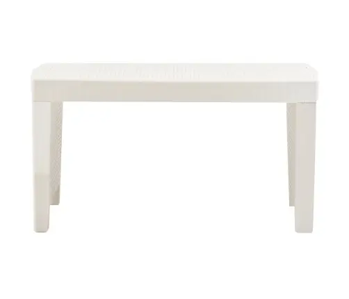 3-Daļīgs Dārza Atpūtas Mēbeļu Komplekts, Plastmasa, Balts Vidaxl