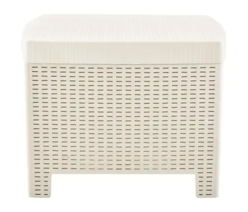 3-Daļīgs Dārza Atpūtas Mēbeļu Komplekts, Plastmasa, Balts Vidaxl