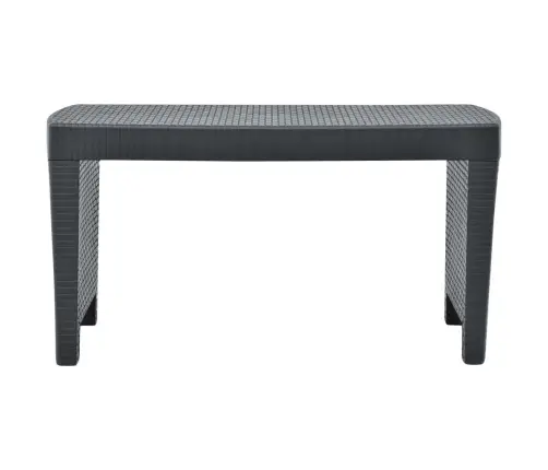 3-Daļīgs Dārza Atpūtas Mēbeļu Komplekts, Pelēka Plastmasa Vidaxl