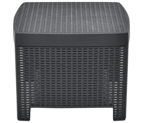 3-Daļīgs Dārza Atpūtas Mēbeļu Komplekts, Pelēka Plastmasa Vidaxl