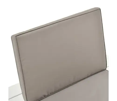 Dārza Atpūtas Krēsls Ar Matračiem, Balta Plastmasa Vidaxl