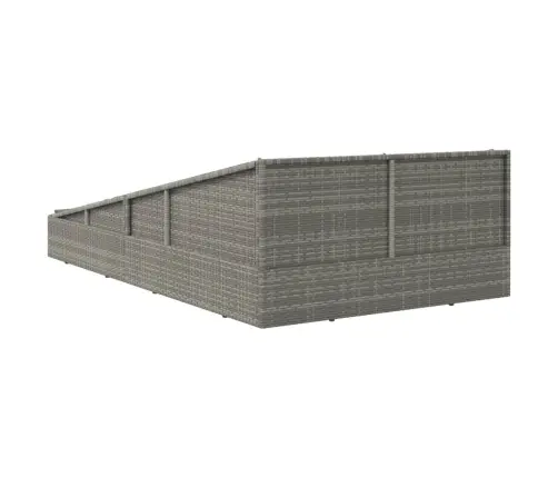 Dārza Gulta, Pelēka, 110X200 Cm, Pe Rotangpalma Vidaxl