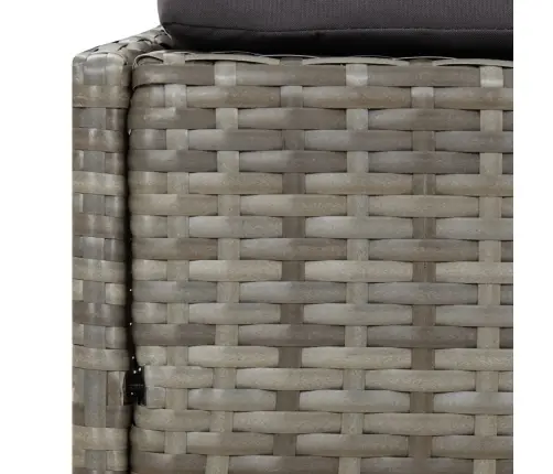 Dārza Gulta, Pelēka, 110X200 Cm, Pe Rotangpalma Vidaxl