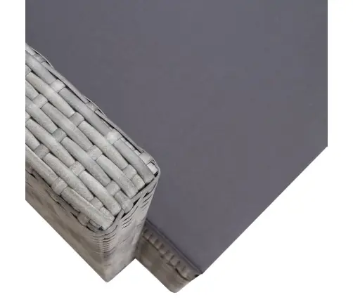 Dārza Krēsls Ar Spilveniem, Pe Rotangpalma, Pelēks Vidaxl