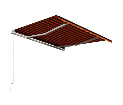 Izvelkama Markīze, Oranža, Brūna, 300X250 Cm, Manuāli Darbināma Vidaxl