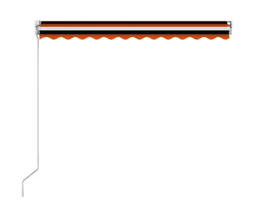 Izvelkama Markīze, Oranža, Brūna, 300X250 Cm, Manuāli Darbināma Vidaxl