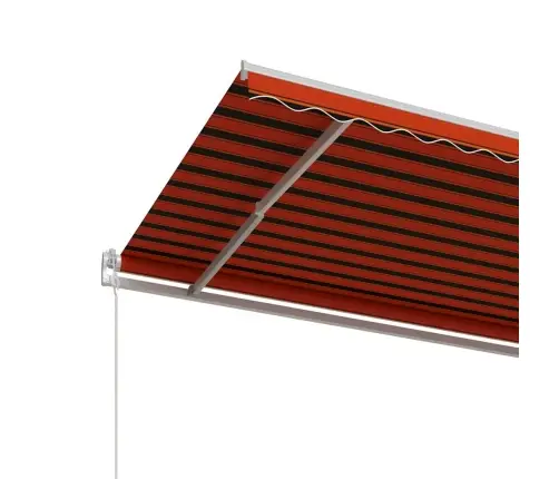 Automaatselt Sissetõmmatav Varikatus 600X300 Cm Oranž Ja Pruun