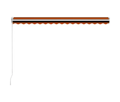 Käsitsi Sissetõmmatav Varikatus, 400 X 300 cm Oranž Ja Pruun