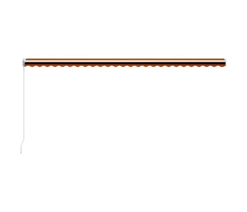 Käsitsi Kasutatav Varikatus, 600 X 300 cm Oranž Ja Pruun