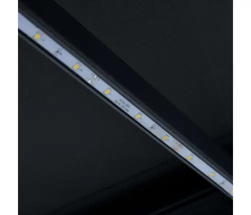 Rankiniu Būdu Ištraukiama Markizė Su Led, Antracitas, 300X250Cm