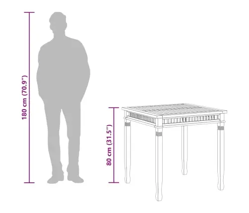Aialaud 80 X 80 X 80 cm Toekas Tiikpuu