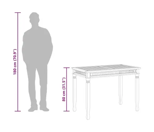 Aialaud 120 X 65 X 80 cm Toekas Tiikpuu