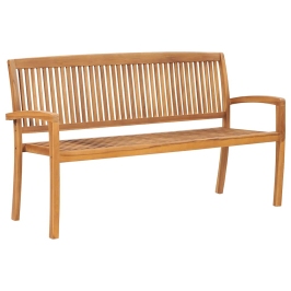Trīsvietīgs Dārza Sols, 159 Cm, Masīvs Tīkkoks Vidaxl