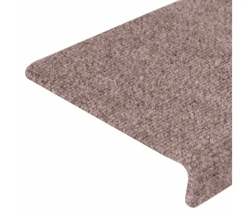 Kāpņu Paklājiņi, Pašlīmējoši, 15 Gab., 65X21X4 Cm, Krēmkrāsas, Taisnstūrveida Mala Vidaxl