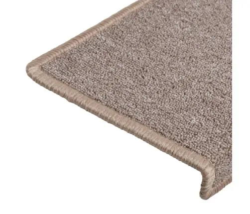 Laiptų Kilimėliai, 15 Vnt., 65X21X4 cm Šviesiai Rudi, Stačiakampiai Kraštai Laiptų Kilimėliai, 15 Vnt., 65X21X4 cm Šviesiai Rudi, Stačiakampiai Kraštai
