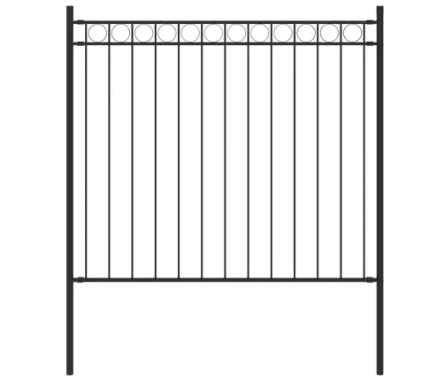 Dārza Žogs, Tērauds, 1,81X0,8 M, Melns Vidaxl