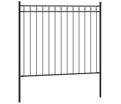 Dārza Žogs, Tērauds, 1,81X0,8 M, Melns Vidaxl