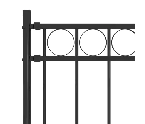 Dārza Žogs, Tērauds, 1,81X0,8 M, Melns Vidaxl