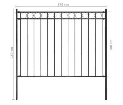 Aiapiire Terasest 1,81 X 1 M Must